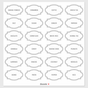 Moderne, individuell gestaltete Kitchen Pantry Lab Aufkleber