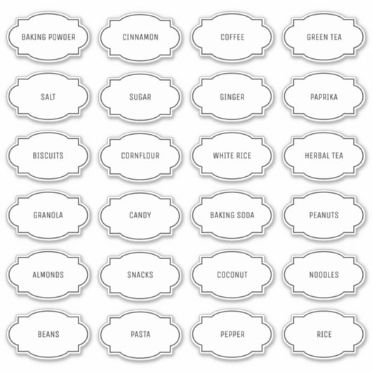 Moderne, individuell gestaltete Kitchen Pantry Lab Aufkleber (Vorderseite)