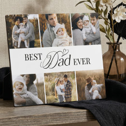 Moderne individuelle 6-Foto-Collage Bester Vater A Fotoplatte