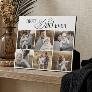 Moderne individuelle 6er-Fotocollage Bester Vater Fotoplatte