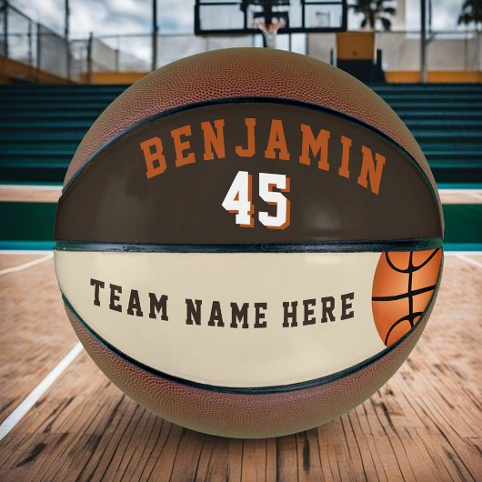Moderne individuelle Basketball mit Teamname und -