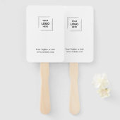 Moderne individuelle Event-Branding-Optik Fächer (Vorne und Hinten)