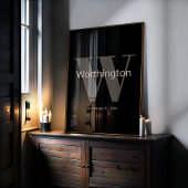 Moderne individuelle Familien-Nachnamen-Wandkunst  Poster