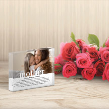 Moderne individuelle Foto-Block 'Beste Mutter'
