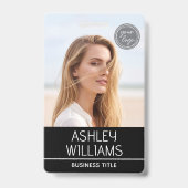 Moderne individuelle Foto-Farb-Logo-Mitarbeiter Sc Ausweis (Front)