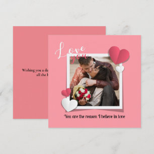 Moderne individuelle Fotos und Liebesbotschaften Mitteilungskarte