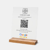 Moderne individuelle Google Bewertungen QR-Code Fi Acrylschild (Winkel)