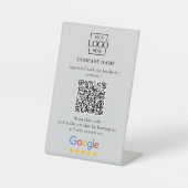 Moderne individuelle Google Bewertungen QR-Code Fi Sockelschild (Vorderseite)
