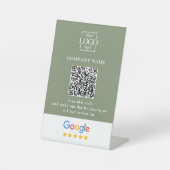 Moderne individuelle Google Bewertungen QR-Code Fi Sockelschild (Vorderseite)