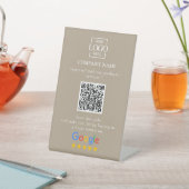 Moderne individuelle Google-Bewertungen QR-Code Fi Sockelschild (In SItu)