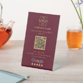 Moderne individuelle Google Bewertungen QR-Code Fi Sockelschild (In SItu)
