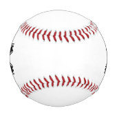 Moderne individuelle Initialen Name Baseball (Vorderseite)