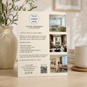 Moderne individuelle Logo-Creme-Farben professione Flyer