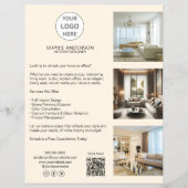 Moderne individuelle Logo-Creme-Farben professione Flyer (Vorne)