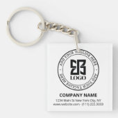 Moderne individuelle Logo-QR-Code-Geschäftsförderu Schlüsselanhänger (Vorderseite)