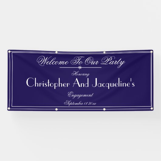 Moderne Individuelle Name der Engagement-Partei Ch Banner (Horizontal)