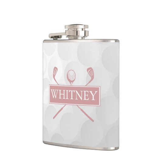 Moderne Individuelle Name Dusty Rose Clubs und Bal Flachmann (Links)