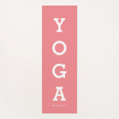Moderne individuelle Name Koralle rosa Vollfarbe d Yogamatte (Vorderseite)