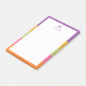 Moderne Individuelle Name-Monogramm-Schüler zu erl Post-it Klebezettel (angewinkelt)