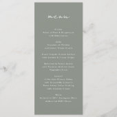 Moderne Individuelle Name spielen Grüne Weiße Hoch Menükarte (Vorderseite)