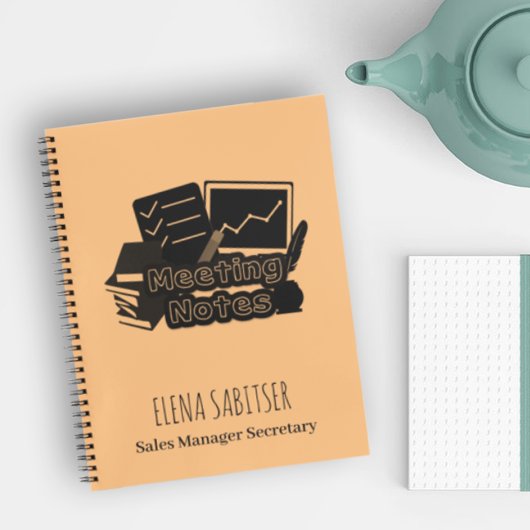 Moderne Individuelle Name-Tagungsnotizen Notizblock