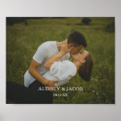 Moderne Individuelle Namen Hochzeitscouple Foto Poster (Vorne)