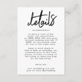 Moderne Individuelle Namen Schwarz-weiße Hochzeit Begleitkarte (Vorderseite)