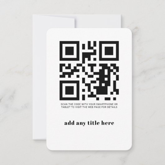 Moderne individuelle QR-Code elegante Einladung (Vorderseite)