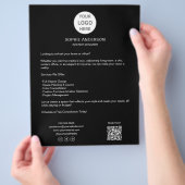 Moderne individuelle schwarze professionelle Gesch Flyer (Hand)