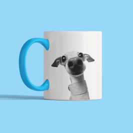 Moderne individuelle Tierfotos | Meeko Zweifarbige Tasse
