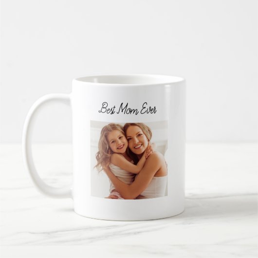 Moderne individuelle Weihnachten mit Foto & Text Kaffeetasse (Links)