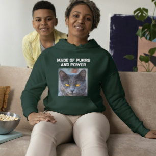 Moderne individuelle Wildkatze Text Süßer tiefer W Hoodie