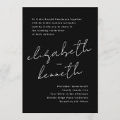 Moderne Individuellen Namen Tuxedo Gold Wedding Einladung (Vorderseite)