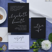 Moderne Individuellen Namen Tuxedo Gold Wedding Einladung