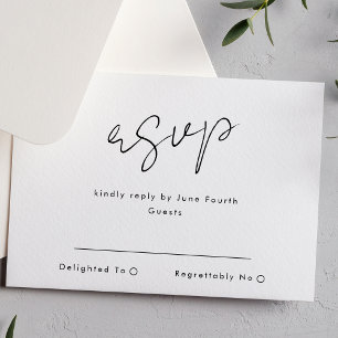 Moderne Individuellen Namen Tuxedo Gold Wedding RSVP Karte