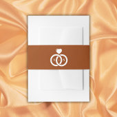 Moderne, ineinander greifende Ringe Hochzeit Einladungsbanderole