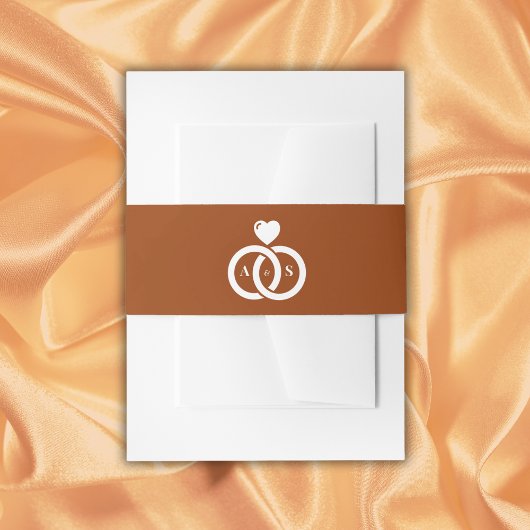 Moderne, ineinander greifende Ringe Hochzeit Einladungsbanderole