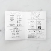 Moderne Infografik-Hochzeitsmappe Programm (Innenseite)