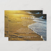 Moderne Informationen zu Hochzeiten am Strand Begleitkarte (Vorne/Hinten)