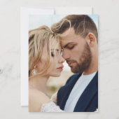 Moderne Initialen Grafik Typografie Foto Hochzeit Save The Date (Rückseite)