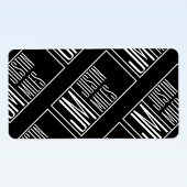 Moderne Initialen mit Name Monogram Muster Adressaufkleber