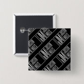 Moderne Initialen mit Name Monogram Muster Button (Vorne & Hinten)