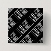 Moderne Initialen mit Name Monogram Muster Button (Vorderseite)