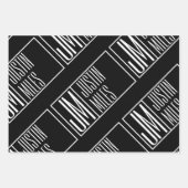 Moderne Initialen mit Name Monogram Muster Geschenkpapier Set (Vorderseite 2)