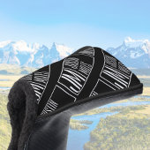 Moderne Initialen mit Name Monogram Muster Golf Headcover