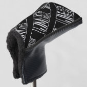 Moderne Initialen mit Name Monogram Muster Golf Headcover (3/4 Vorderseite)