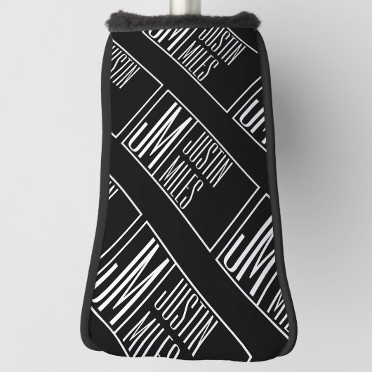 Moderne Initialen mit Name Monogram Muster Golf Headcover (Rotieren 90)