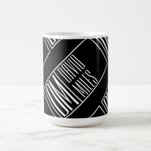 Moderne Initialen mit Name Monogram Muster Kaffeetasse (Mittel)