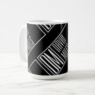 Moderne Initialen mit Name Monogram Muster Kaffeetasse