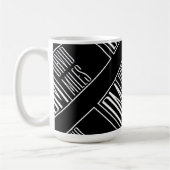Moderne Initialen mit Name Monogram Muster Kaffeetasse (Links)
